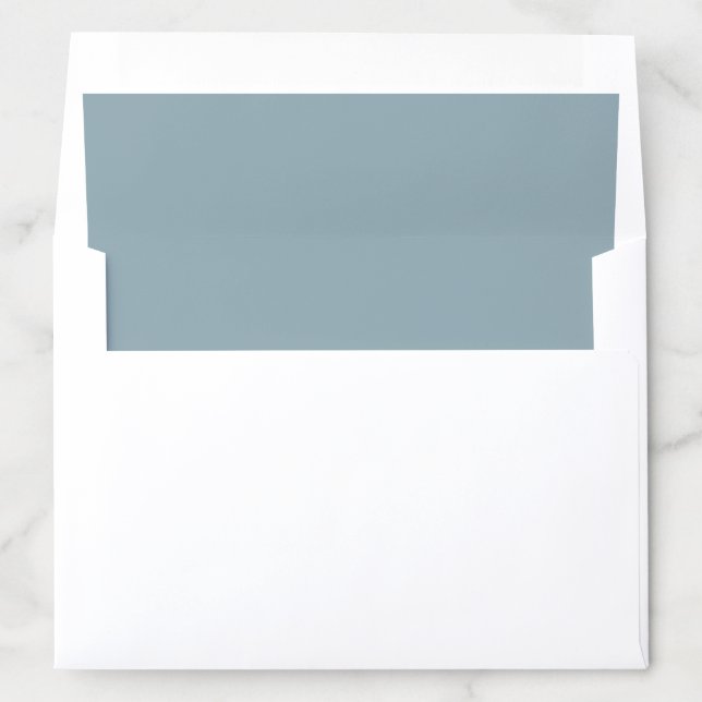 Dusty Lake Blue Aqua Lined Wedding Envelope Liner (In Envelope)