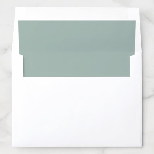 Dusty Lake Sage Green Lined Wedding Envelope Liner