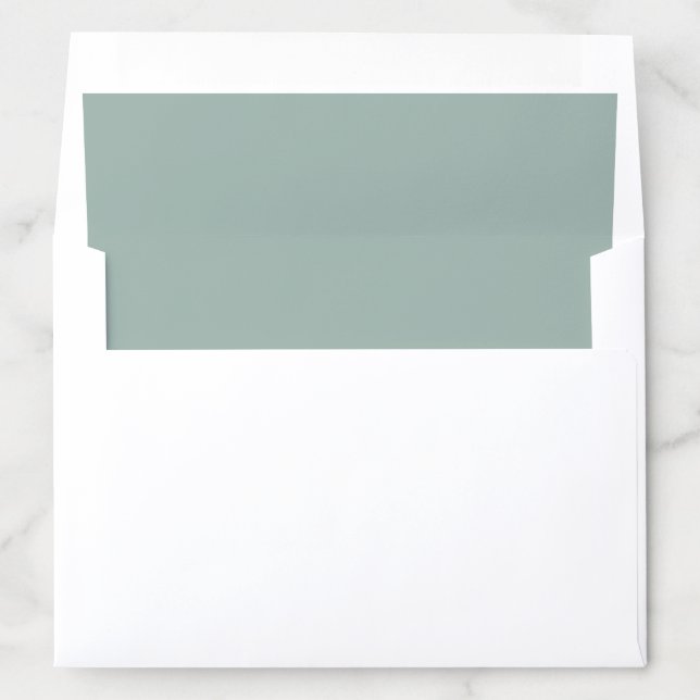 Dusty Lake Sage Green Lined Wedding Envelope Liner (In Envelope)