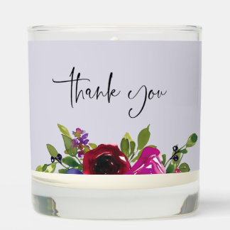 Dusty Lavender Floral Bridal Shower Candle Favor