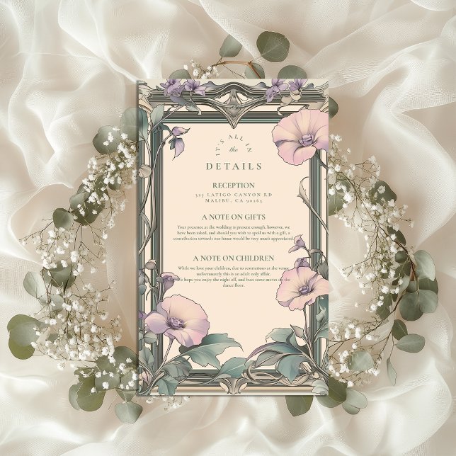 Dusty Lavender Frame wedding Enclosure Card (Creator Uploaded)
