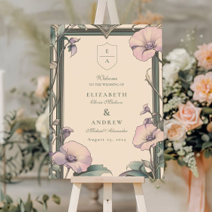 Dusty Lavender Frame wedding Foam Board