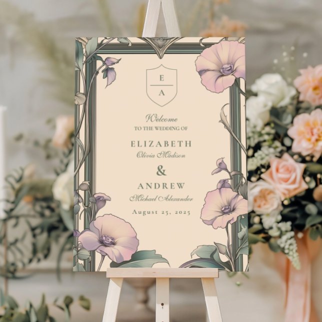 Dusty Lavender Frame wedding Foam Board (Creator Uploaded)