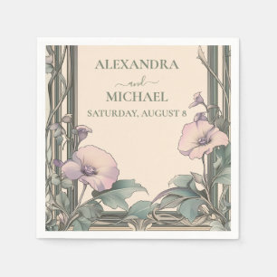 Dusty Lavender Frame wedding Napkins