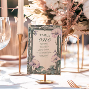 Dusty Lavender Frame wedding Table Number