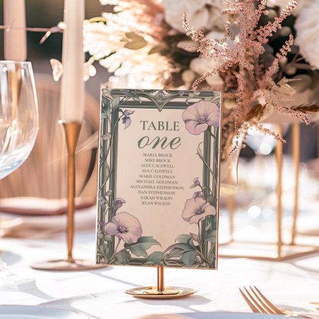 Dusty Lavender Frame wedding Table Number (Creator Uploaded)