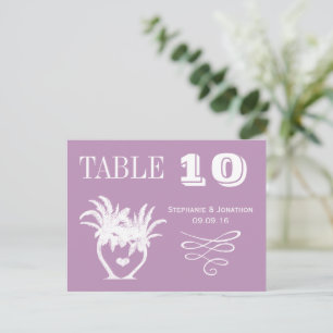 Dusty Lavender Purple Beach Destination Wedding Postcard