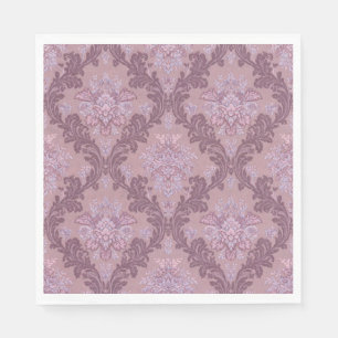 Dusty Lavender Rose Mauve Lilac Elegant Damask  Napkins