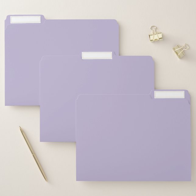 Dusty Lavender Solid Color File Folder (Set)
