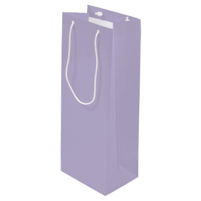 Dusty Lavender Solid Color Wine Gift Bag (Front Angled)