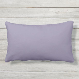 Dusty Lavender Solid Outdoor Lumbar Throw Pillow