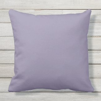 Dusty Lavender Solid Outdoor Throw Pillow 20x20