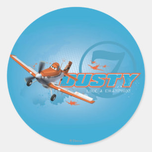 Dusty - Like a Champion! Classic Round Sticker