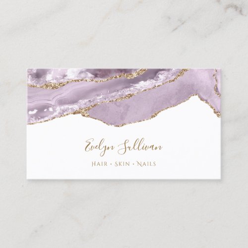 Dusty lilac agate business card
