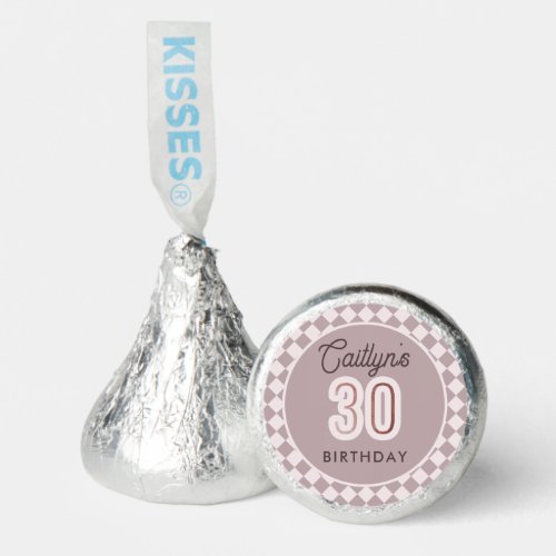 Dusty Lilac  Rose Gold Modern 30th Birthday Hersheys Kisses