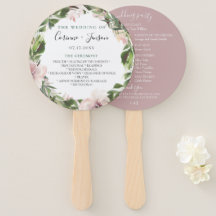 Wedding Program Fans Zazzle