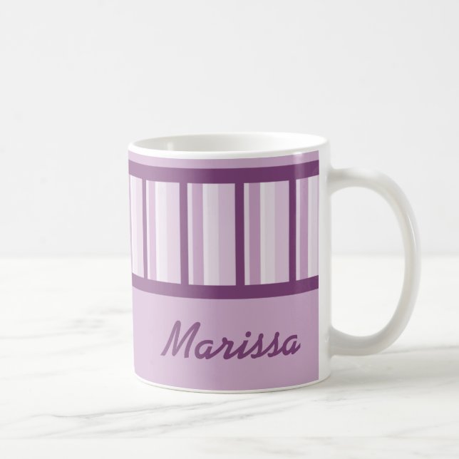 Dusty Mauve Deco Personalized Mug (Right)