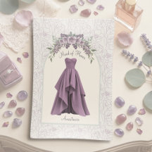Dusty Mauve Maid of Honor Gift Glass Trinket Tray