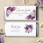 Dusty Mauve Purple Blush Floral Botanical Wedding  Hershey Bar Favors<br><div class="desc">These wedding favors feature a modern watercolor floral botanical design with dusty mauve,  purple,  blush flowers,  berries,  leaves and foliage. Personalize with your text. Matching stationery also available.</div>