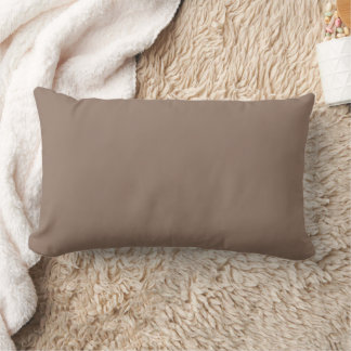 Dusty Mauve Solid Color Decorative Lumbar Pillow