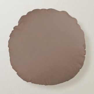 Dusty Mauve Solid Color Decorative Round Pillow