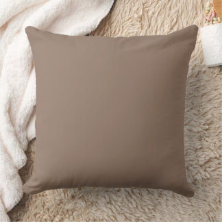 Dusty Mauve Solid Color Decorative Throw Pillow