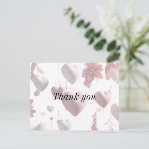 Dusty Mauve Thank you  Postcard