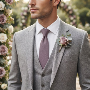 Dusty Mauve Woven Texture Neck Tie