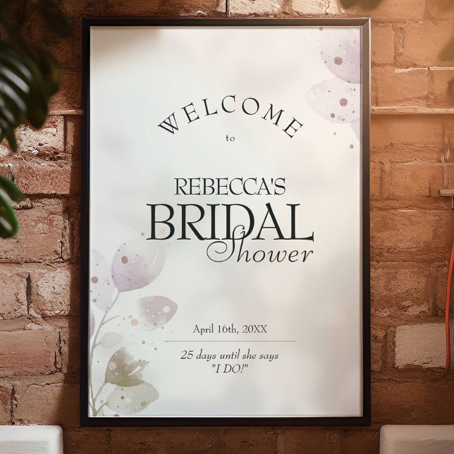 Dusty Muted Blush Pink Bridal Shower Welcome Sign  (Creator Uploaded)