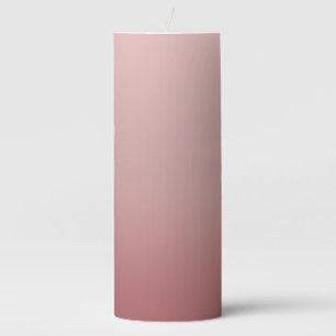 Dusty Muted Pink Ombre Pillar Candle