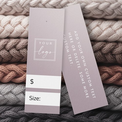 Dusty muted purple gray gradient price hang tag