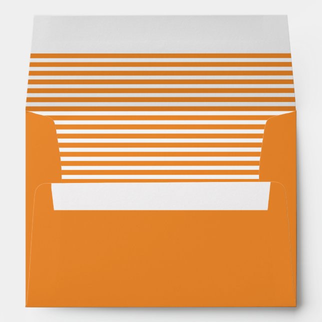 Dusty Orange and White Striped Envelope (Back (Bottom))