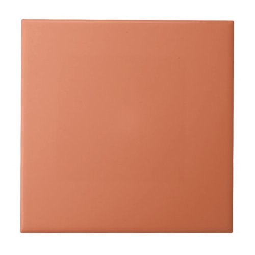 Dusty Orange Solid Color Ceramic Tile