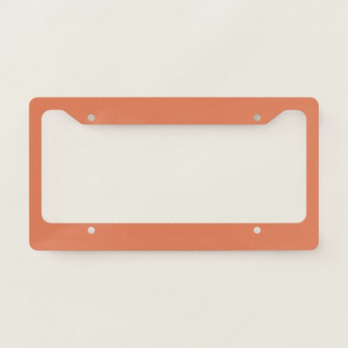 Dusty Orange Solid Color License Plate Frame