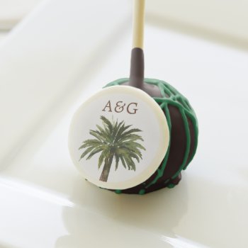 Dusty Palm | Beach Themed Wedding Cake Pops by colorjungle at Zazzle