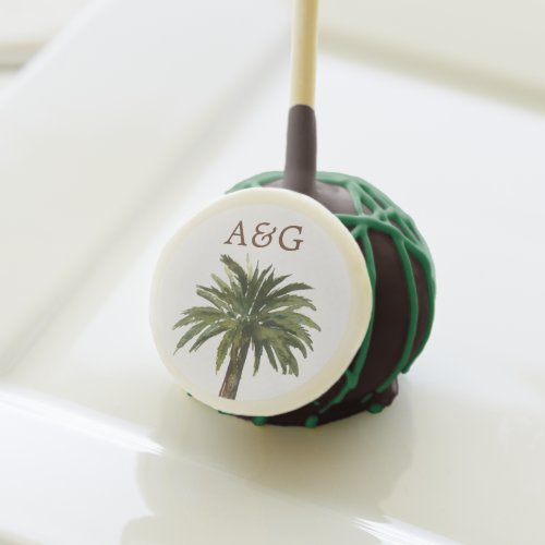 Dusty Palm  Beach Themed Wedding Cake Pops