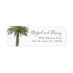 Dusty Palm   Custom Couple Home Address Label