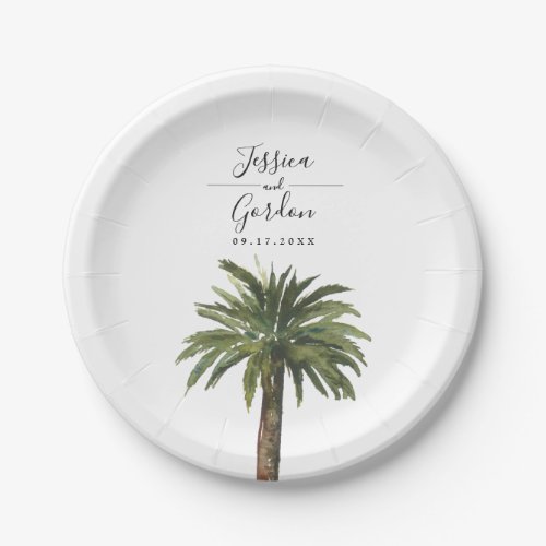 Dusty Palm  Paper Plate