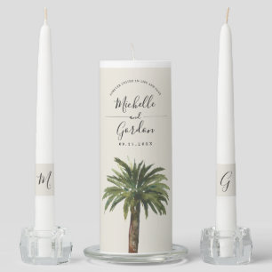 Dusty Palm   Unity Candle Set