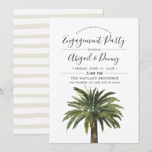 Dusty Palms Engagement Beach Party Invitation