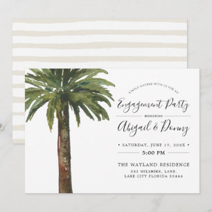 Dusty Palms Engagement Party Invitation