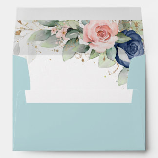 Dusty Pastel Blue WEdding Envelope