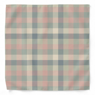 Dusty Pastel Checks Bandana