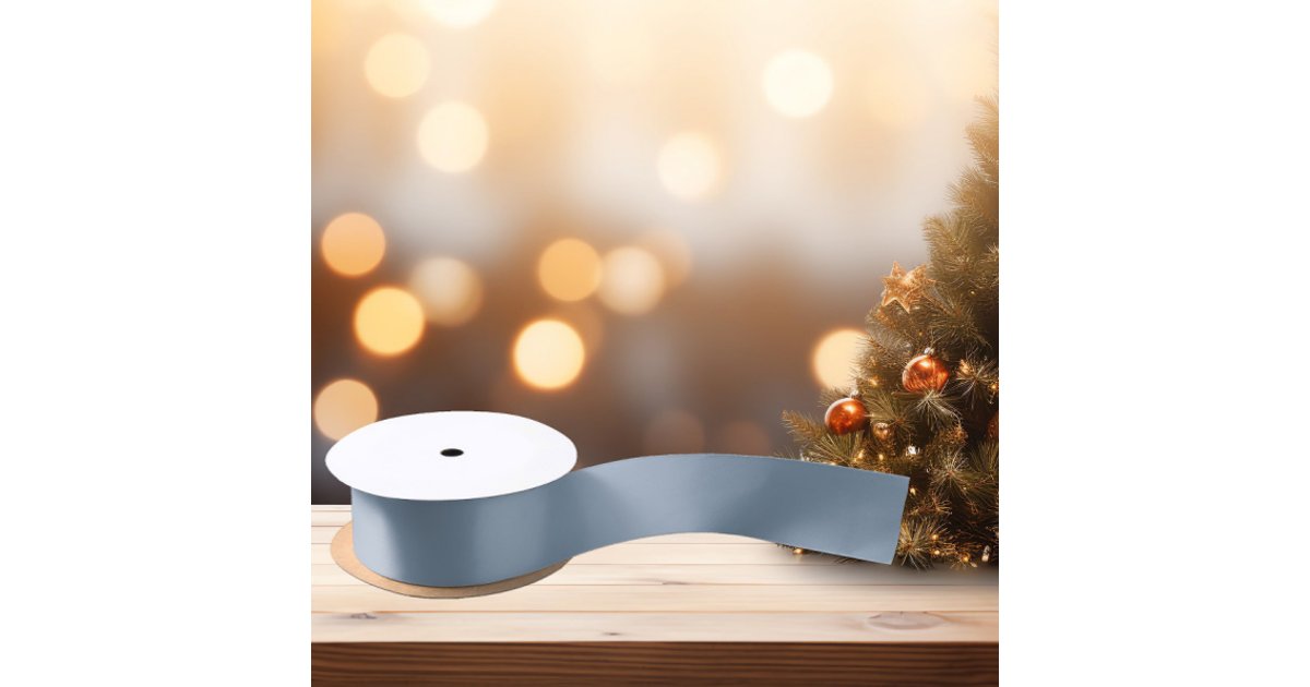 Perwinkle Ribon Dusty Periwinkle Blue Satin Ribbon | Zazzle