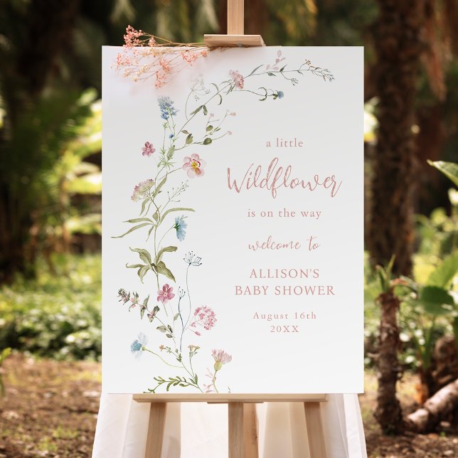 Dusty Pink A Little Wildflower Boho Baby Shower Foam Board (Dusty Pink A Little Wildflower Boho Baby Shower Foam Board)