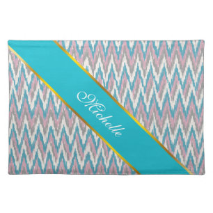 Dusty Pink and Blue iKat Placemat