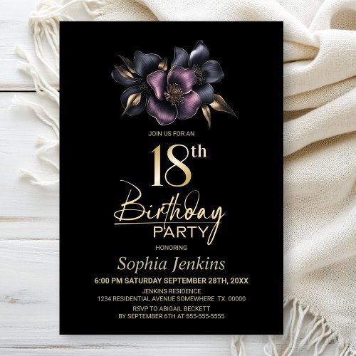 Dusty Pink and Grey Floral 18th Birthday Party