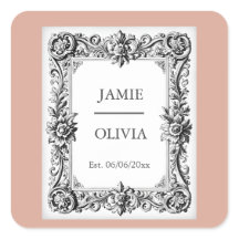 Dusty Pink Baroque vintage Wedding – Custom Text