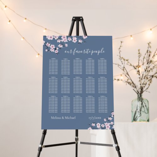 Dusty Pink Blue Our Favorite People  Wedding Foam Board