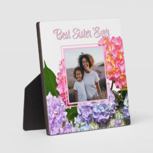 Dusty pink blue yellow green floral Best Mom Ever Plaque